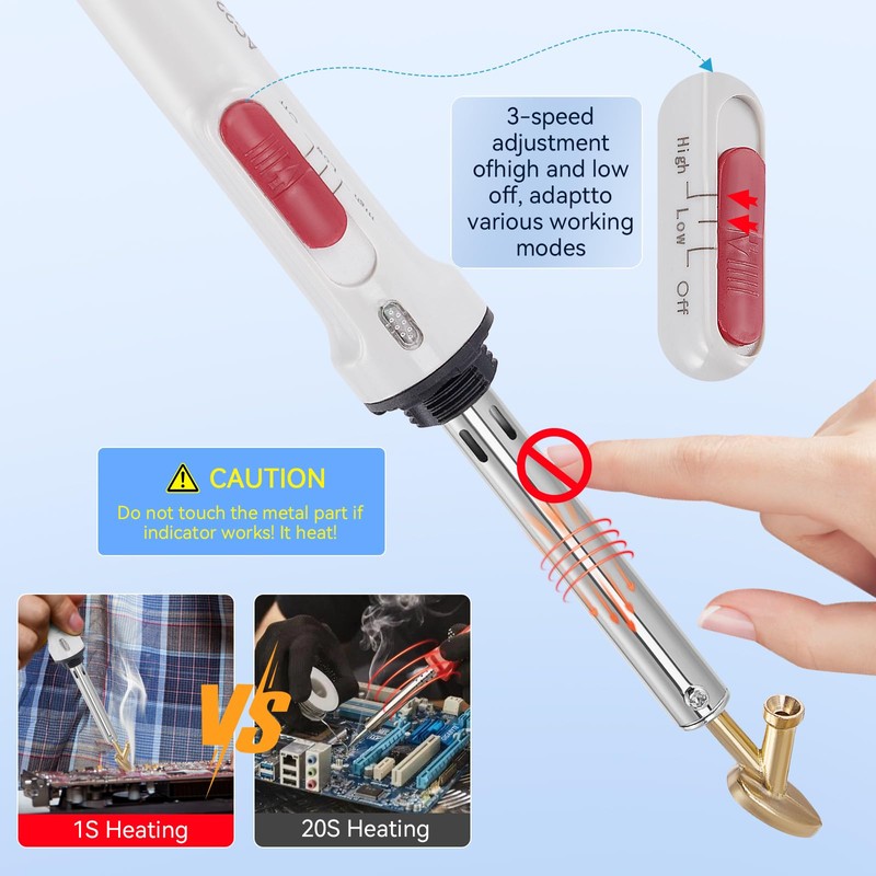 100W Plastic Welding Kit, 2-in-1 Plastic Welder & Soldering Iron