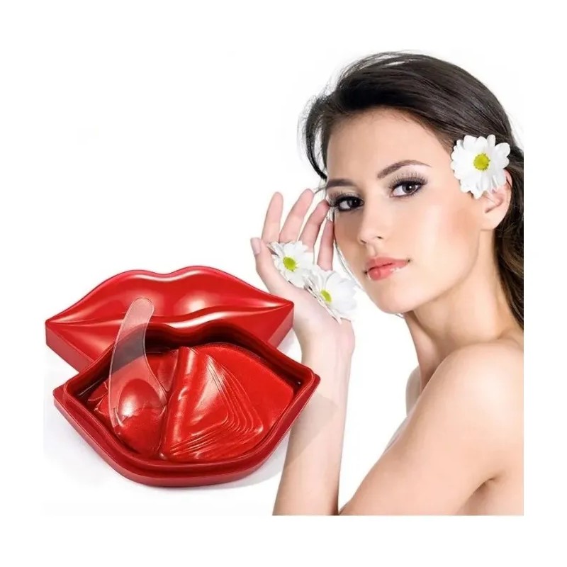 Frasco Con 20 Parches Labios Mascarilla Hidratante Colágeno