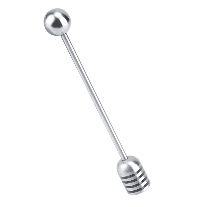 Metal Hoeny Dipper, Stainless Steel Drizzle Spoon, Solid Honey Stick,