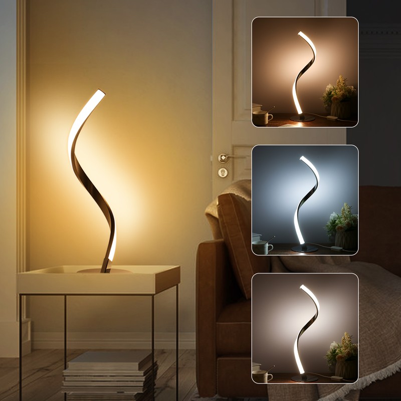 Neoglint 10W Spiral LED Table Light Dimmable 3 Lighting Colors