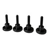 PrecisionGeek Black Anodised Aluminium Thumb Screws M4×16 mm, DIN 464 – Knurled