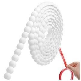 Leinuosen Flexible Molding Trim Peel and Stick for Walls 10ft Decorative Bead Pearl DIY Wall Trim for Bathroom Mirror Frame Border Backsplash Tile Ceiling Cabinet TV Wall Edge(White, 10ft /20 mm)