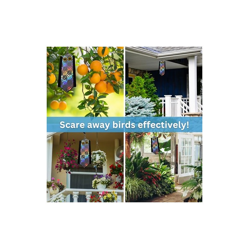 WCS Avian Spinner Bird Deterrent - Holographic Reflective Woodpecker Repellent
