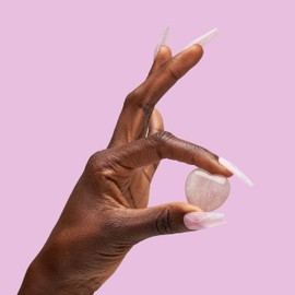 The Nailest - Instant Luxury Acrylic Press-on Nails-C-curve Long Coffin- Pink Quartz