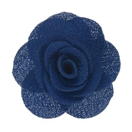 M METERXITY 1-Pack Camellia Flower Lapel Pin for Men Suit, Brooch Pins Handmade Boutonnieres for Men Women Suit/Tuxedo Corsage Wedding Party Brooch [Navy Blue]