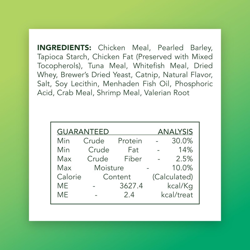 KITTY KA-ZOOM Crunchy Natural Seafood with Catnip Treats for Cats,