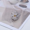 Inateannal Vintage Daisy Flower Rings Silver Adjustable Open Ring Large