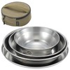 CAMPING MOON S395-1S Tableware, Camping Plate, Stainless Steel Tableware Set,