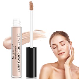 Concealer Full Coverage - Under Eye Concealer for Mature Skin, Long Lasting Moisturising Full Coverage Concealer, Easy to Blend, Vegan Residue Free (#02, 2.5ml)