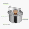 Camping Pot 304 Stainless Steel Portable Camping Kettle with Foldable