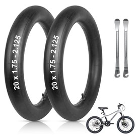 XUNNIU 20 inch inner tube, 20" x 1.75-2.125 Bike tubes with Schrader Valve, 20" Bicycle Tubes Compatible with 20x1.75/1.85/1.90/1.95/2.0/2.10/2.125 For Kids MTB, BMX, Cruisers (2pcs)
