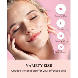 TKTK Pimple Patches Acne Patches For Face 4 Sizes 176 Patches Hydrocolloid Patch Acne Absorbing Zit Patch Easy To Peel, Add Tea Tree & Calendula Oil