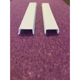 LPC SAMPLES White Plastic Rigid Insert Screw Cover Door Window Trim X631 &  X681