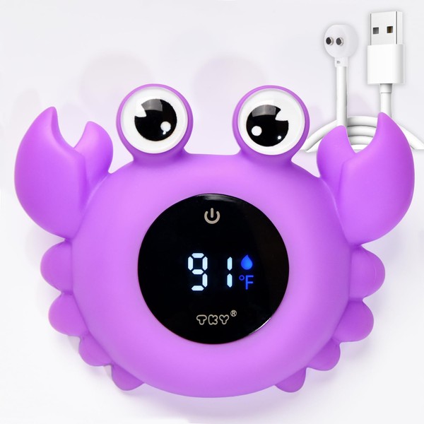 TKY Baby Bath Thermometer with Floating Toys & Room Temperature
