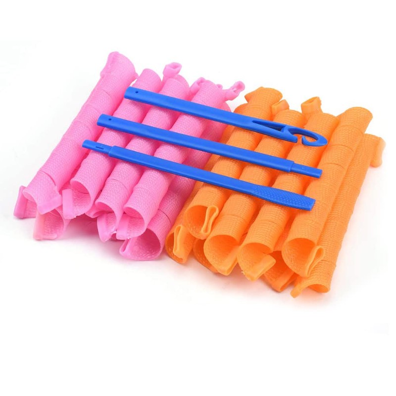 CENPEK 40 Pieces Spiral Hair Rollers for Long Hair No