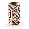 Battle-Merchant Viking Beard Bead for Dreadlocks Bronze with Cable Pattern