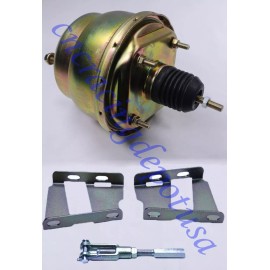 CNCDPT 1955 - 1964 Chevy Full Size Car 7" Dual Zinc Power Brake Booster & Bracket Kit