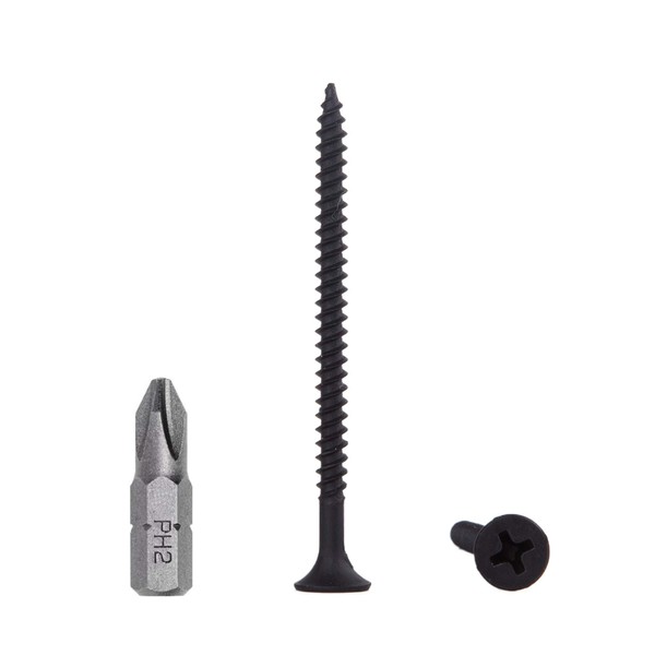 Pack of 250 Black Phosphate Carbon Steel 3.5 x 55mm