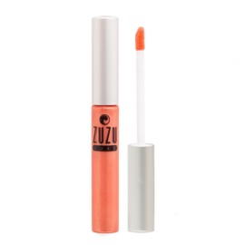 Zuzu Luxe Sheer Gloss (Luscious - Coral/Warm Shimmer), Natural Lip Gloss, Natural, Paraben Free, Vegan, Gluten-free, Cruelty-free, Non GMO, 0.17 oz