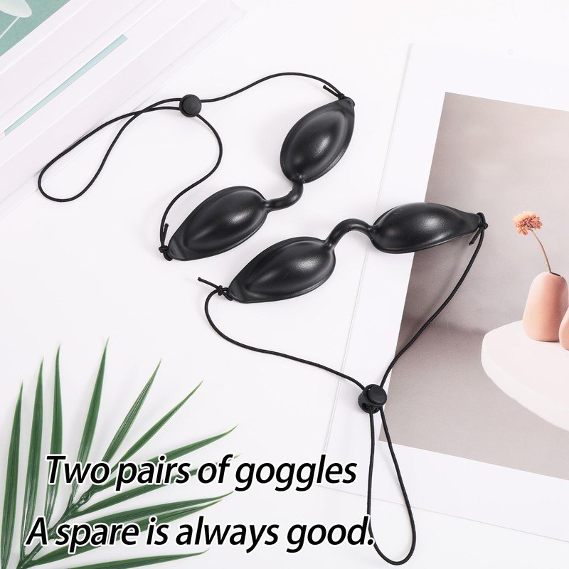 Fukaisu 2 Pairs Protective Goggles for Red Light, Tanning Bed