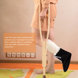 WEESTAAMO Plaster Sock Cover, Toe Protection Sock with Adjustable Drawstring, Cast Socks, Warm Cast Socks for Foot