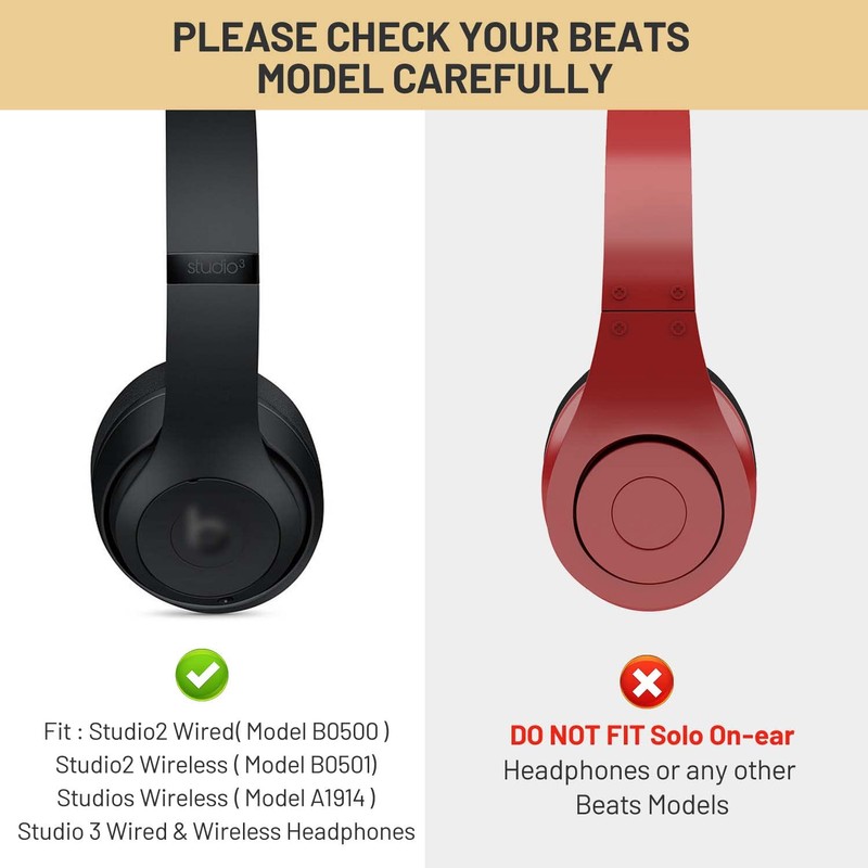 Replacement Earpads for Beats Studio 2 Studio 3 - Replacement