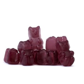 Bayside Candy Individual Colored Gummy Bear Collection (1LB, Grape)
