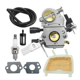 Ollanoos C1Q-S268 Carburettor Kit of Chainsaw with Air Filter Spark Plug Fuel Line Replacement for STIHL MS171 MS181 MS211 MS181 2 Mix MS181C MS181C-BE MS181CBE 2 Mix MS181C-BE Z Replace C1Q-S269