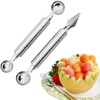 2PCS Fruit Baller Spoon, Stainless Steel Fruit Ball Maker &