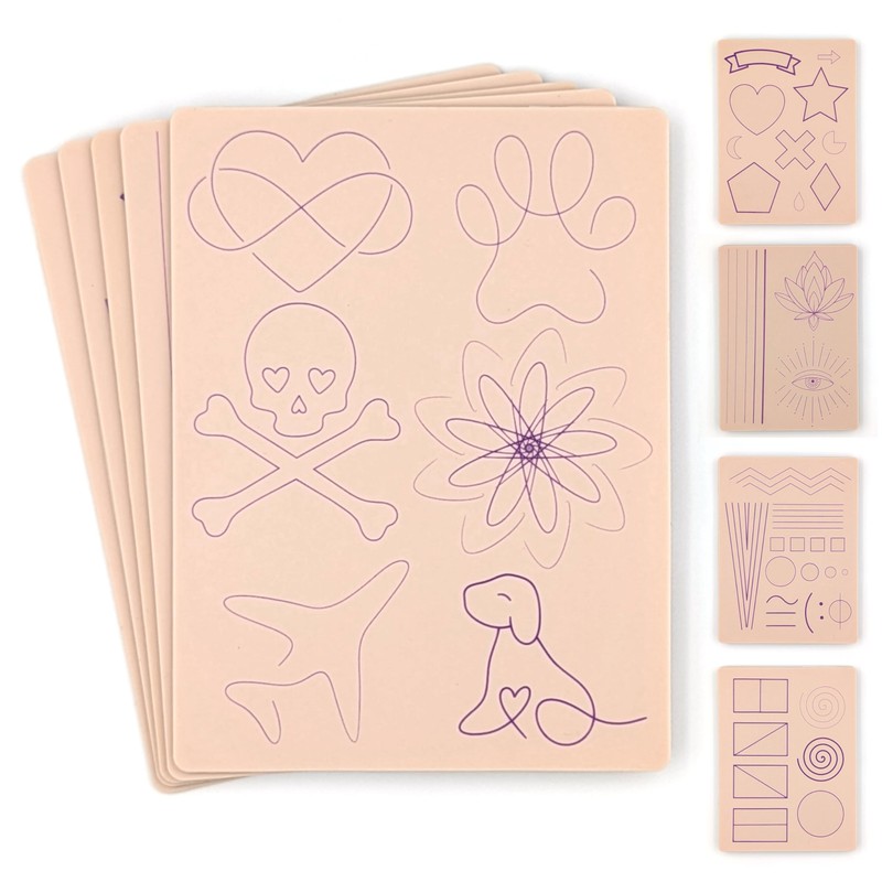 Pre-Printed Tattoo Practice Skins - 5 Pack | Pre Printed