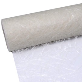 Sizoweb Table Runner, Cream White, 20 cm Wide, 25 Metre Roll + 250 Mini Decorative Diamonds (20 cm Wide, Cream White)