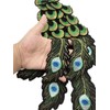 1 Pair Jumbo Shining Peacock Tail Wings with Layers Sew