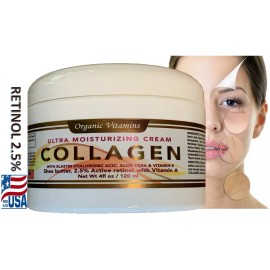 COLÁGENO CREMA día/noche para la piel hidratante rejuvenecedora antienvejecimiento 4 oz órganos frascos