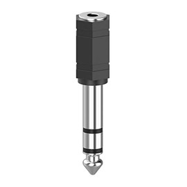 Hama Audio Adapter 3.5 mm Jack Female to 6.3 mm Jack Plug (Headphone Adapter HiFi Stereo, Connection of Headphones to Audio System)