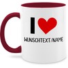 Tasse Tassen 325ml - I love Wunschname I Pärchen Geschenke