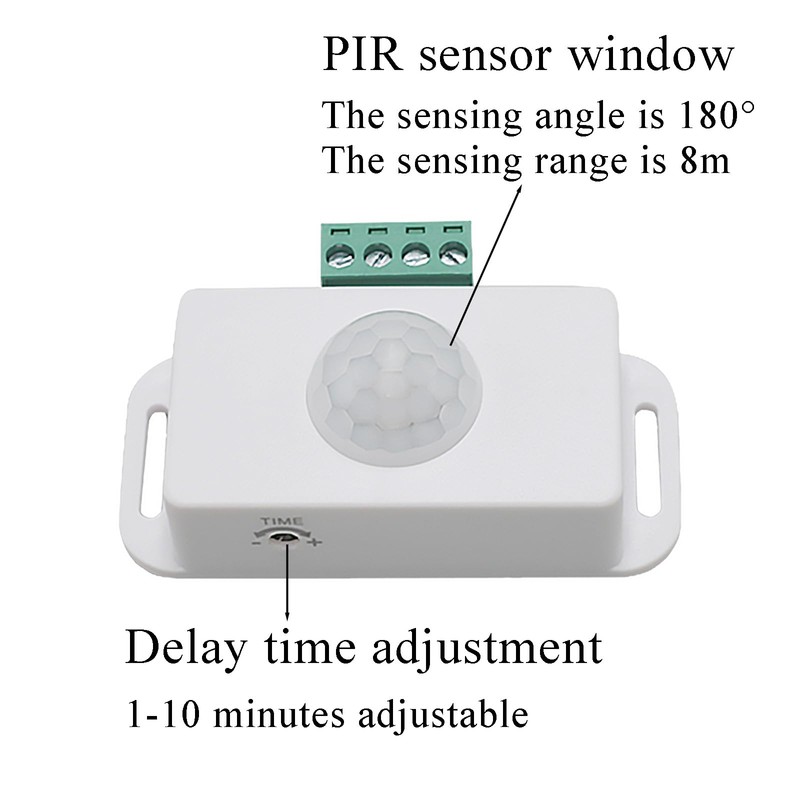 12V 24V PIR Sensor Adjustable Infrared Motion Detector Motion Sensing