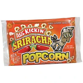 ASS KICKIN’ Sriracha Premium Microwave Popcorn - 6 Pack - Ultimate Spicy Gourmet Gift - Try if you dare!