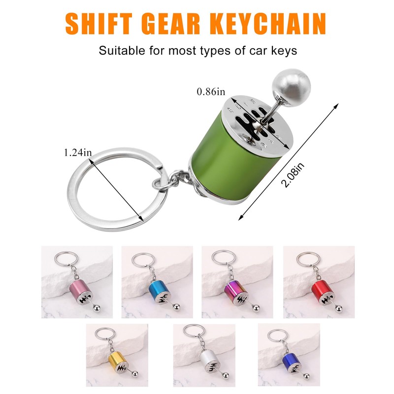 Kewucn Car Shifter Gear Keychain, Creative 6 Speed Manual Transmission
