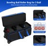 3 Ball Bowling Bag with Wheels, Bowling Roller Bag 3