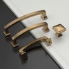 Coinkoly 10 Pack Champagne Bronze Cabinet Pulls 4 Inch(102mm) Hole