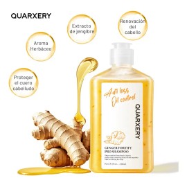 Quarxery Champú De Jengibre Anticaída - Limpieza Profunda