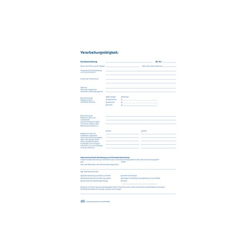 AVERY Zweckform 2863 Processing Directory (According to DSGMO, A4, with