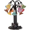 Bieye LS07S Lily Flower Blown Glass Lampshade (White Yellow, Opening