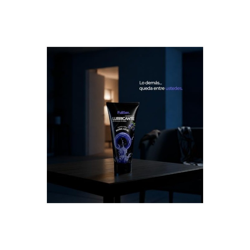 FullSen Lubricante Base Agua Mora Azul 100 g Gel Transparente