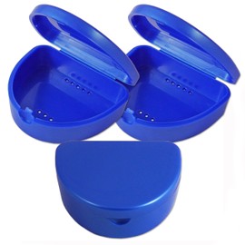 32 x Slim Retainer Case ~ Bulk Buy Dental Box, for Dentures, Gumshields, Braces Storage (Mixed Colours)