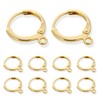 10Pcs 14K Goldplated Earring Hooks Round Small Gold Hoop Huggie