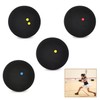 Liyquint 4 Pcs Squash Balls，Squash Balls Double Yellow Dot, Single