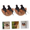 Toddmomy 2 Sets Simulated Swallow Nest Bird Ornament Simulation Bird