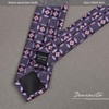 DAE7B01F Black Purple Pink Patterned Microfiber Skinny Tie Economics For