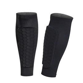 CHANXIUZAI Football Accessories Children, Shin Pads Children's Football, Breathable and Non-Slip Shin Pads Children (Black, M)